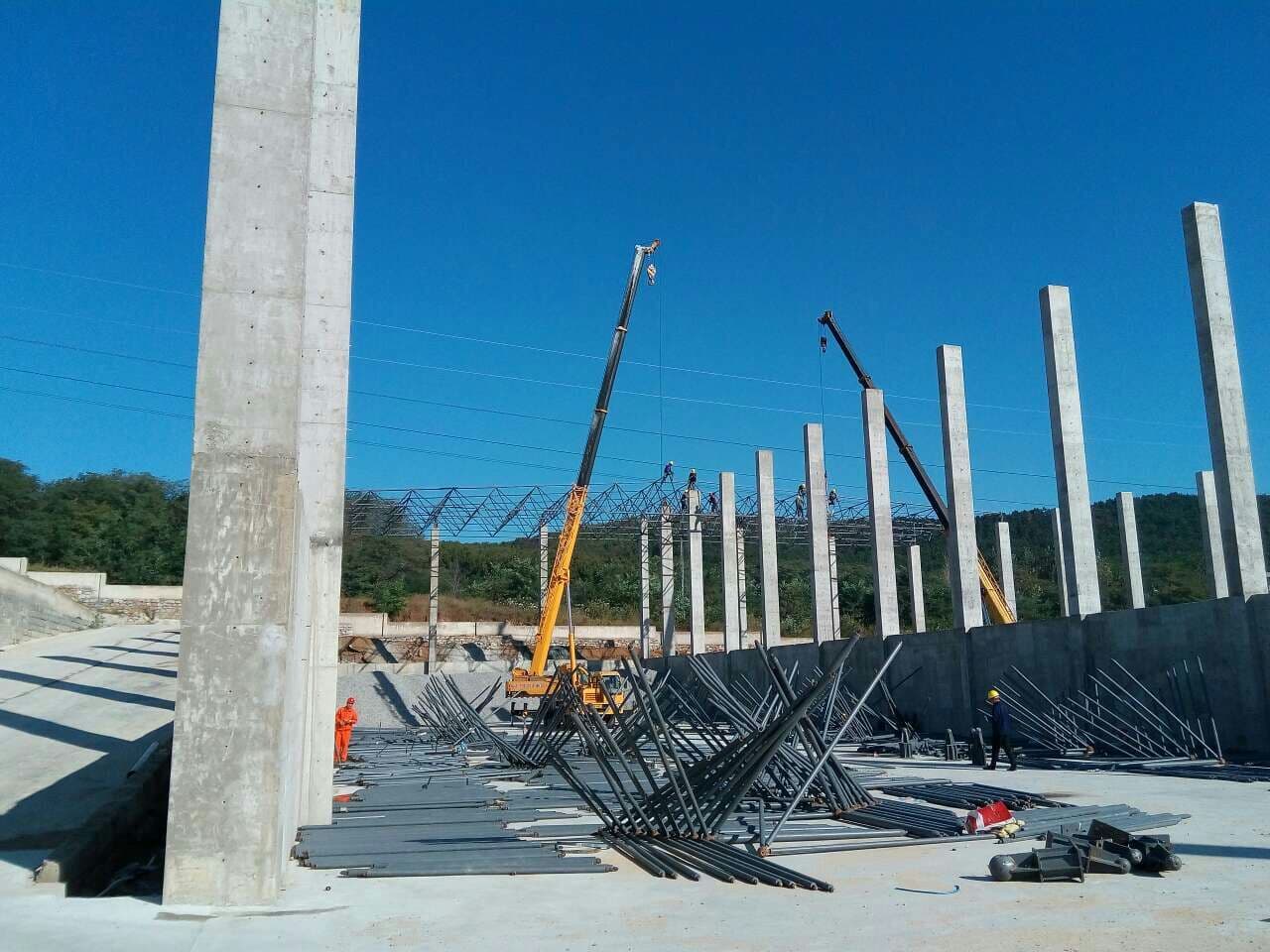 松原威海搅拌站网架